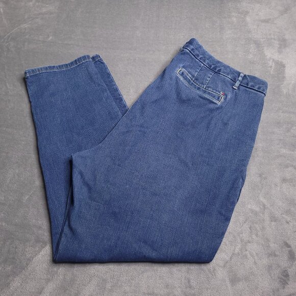 Tommy Hilfiger Denim - Tommy Hilfiger Womens Tapered Jeans Plus 18W High Rise Medium Wash